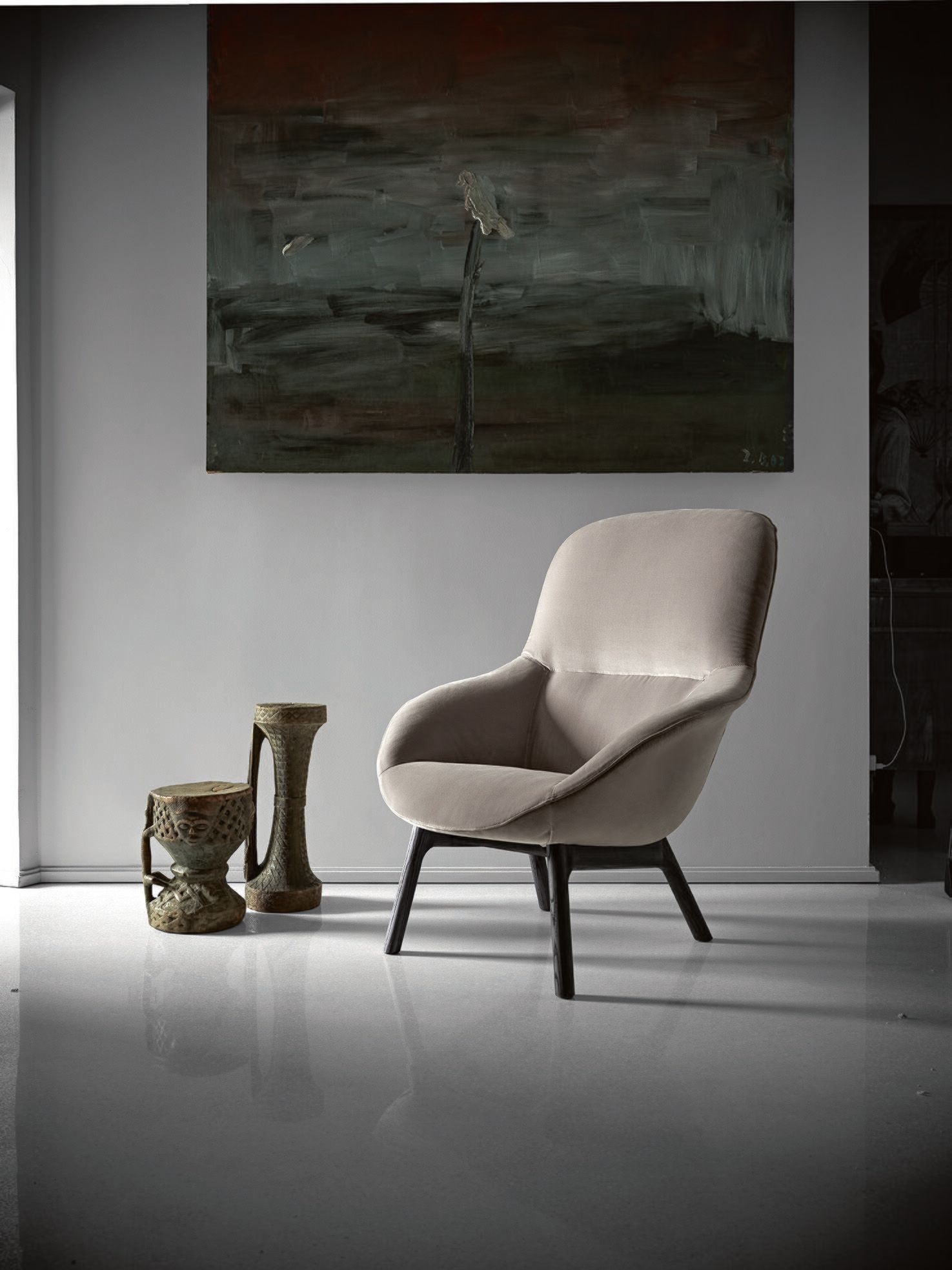 Кожаное кресло с высокой спинкой Bontempi Casa LONG ISLAND ARCH-00135256 - Вид №2