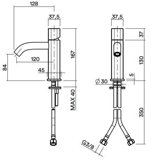 Смеситель для раковины из нержавеющей стали Quadrodesign супер ARCH-00082223 - Вид №5