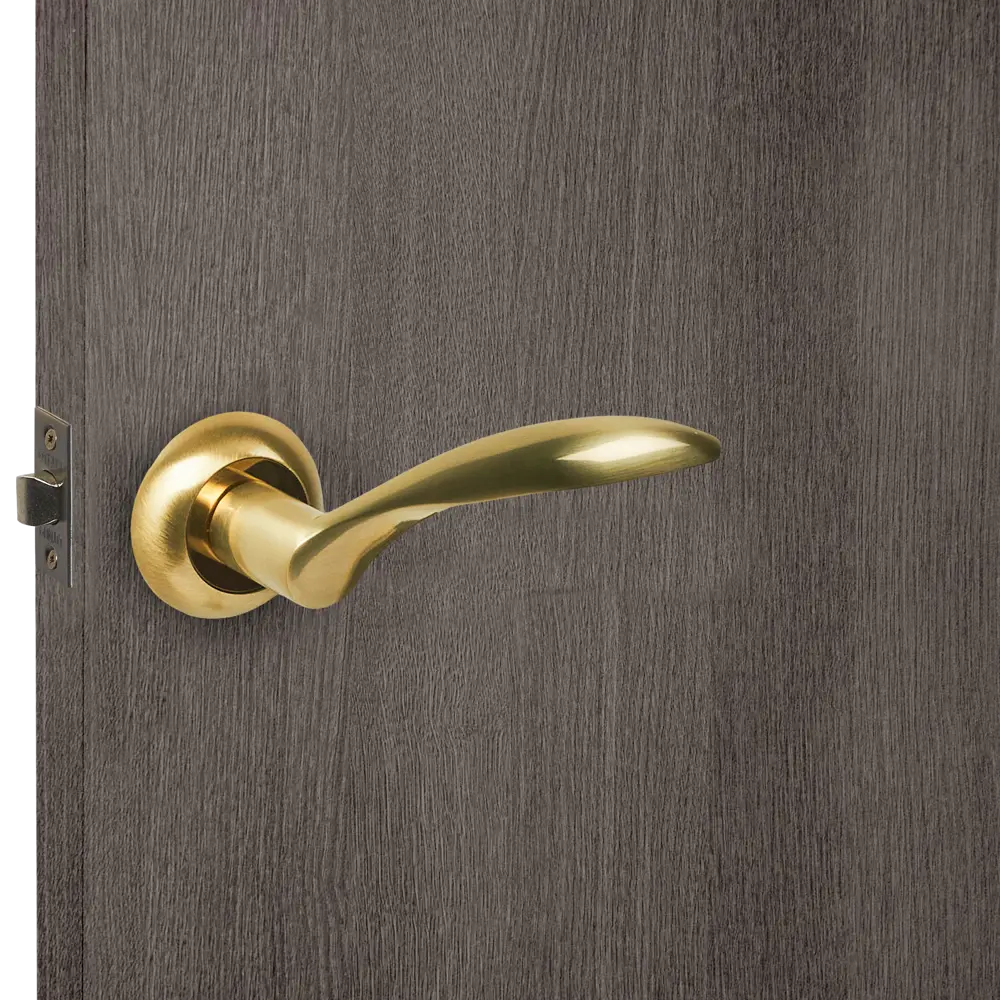 Дверные ручки Punto Viola без запирания цвет матовое золото STLM-2187007 - Вид №6