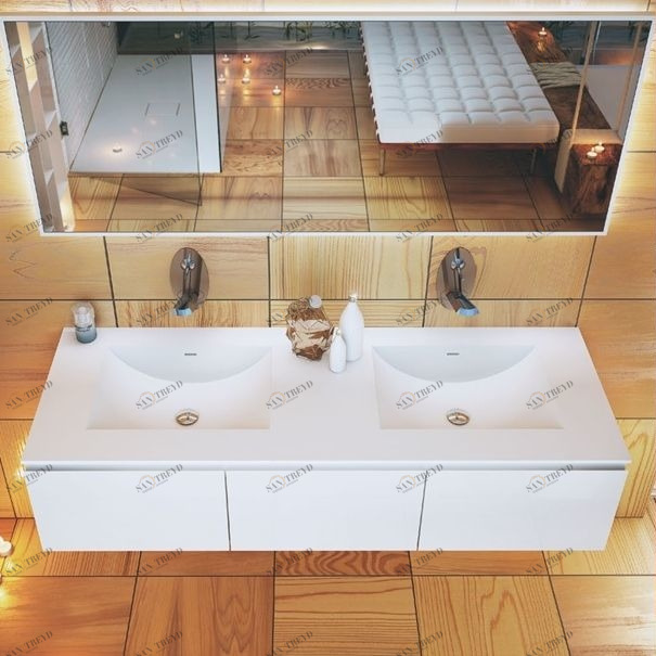 Moma Design Тумба под раковину подвесная с 3 ящиками 1800 Emotion350/ 3 белый матовый EMT32180