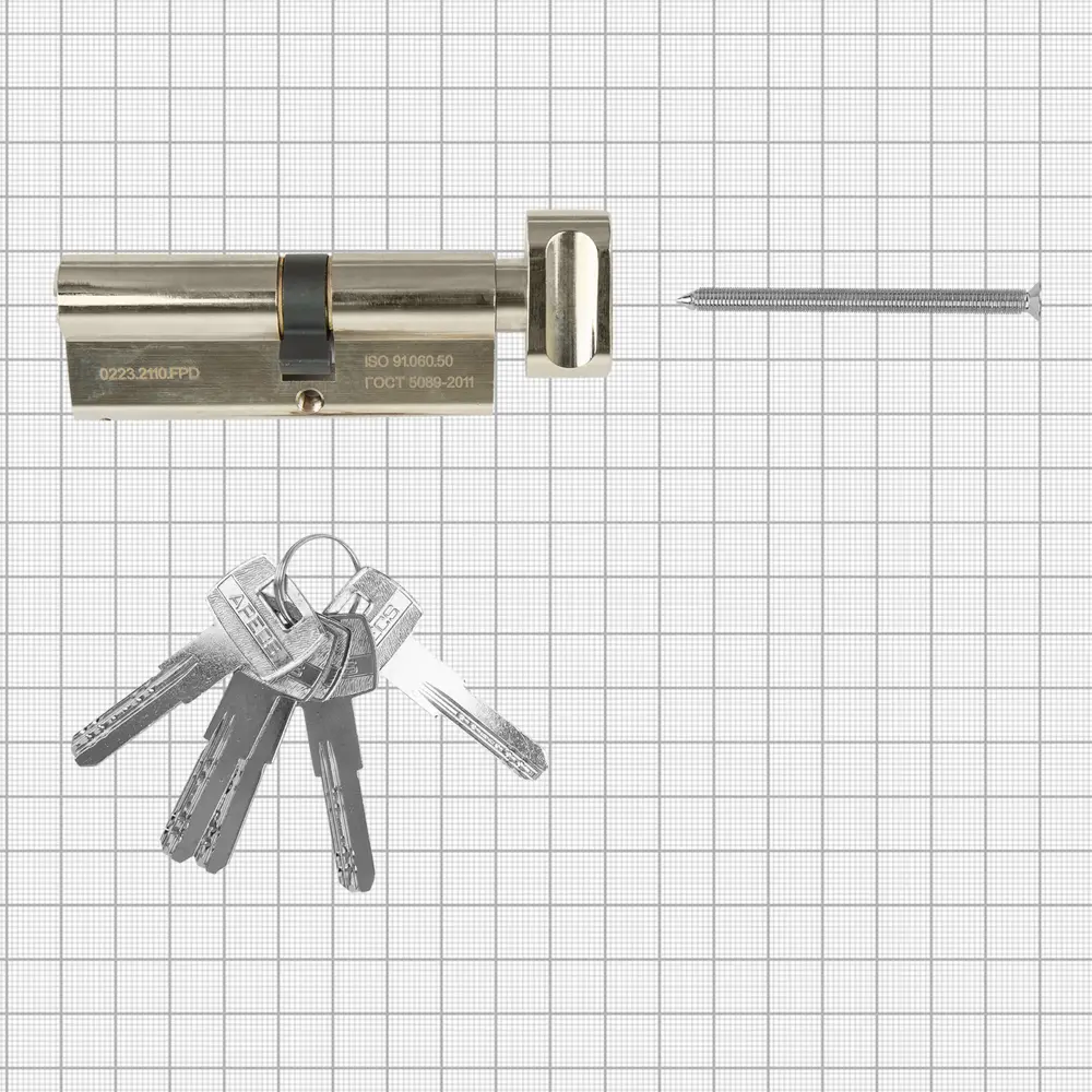 Цилиндр замковый APECS Pro с защитой от выбивания, 45x35 мм 85302876 PRO LM STLM-0061042 - Вид №3