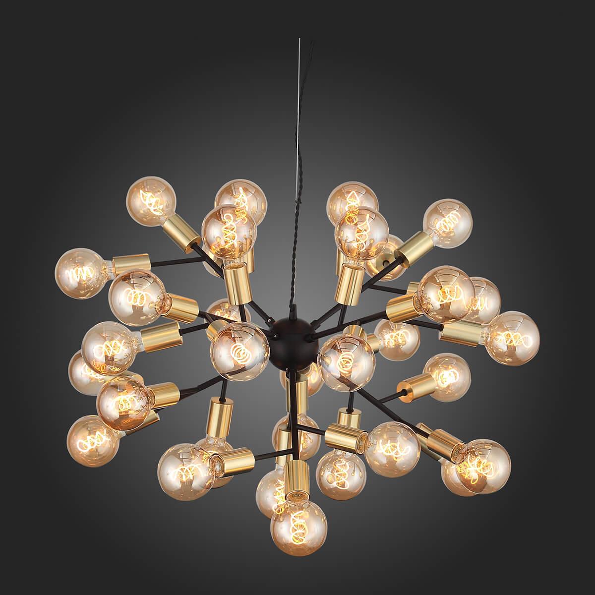 Люстра светодиодная подвесная коричневая 32 лампы ST Luce Foglione SL437.403.32 ST LUCE ДИЗАЙНЕРСКИЕ, FOGLIONE 00-3834393 Коричневый;черный  - Вид №2