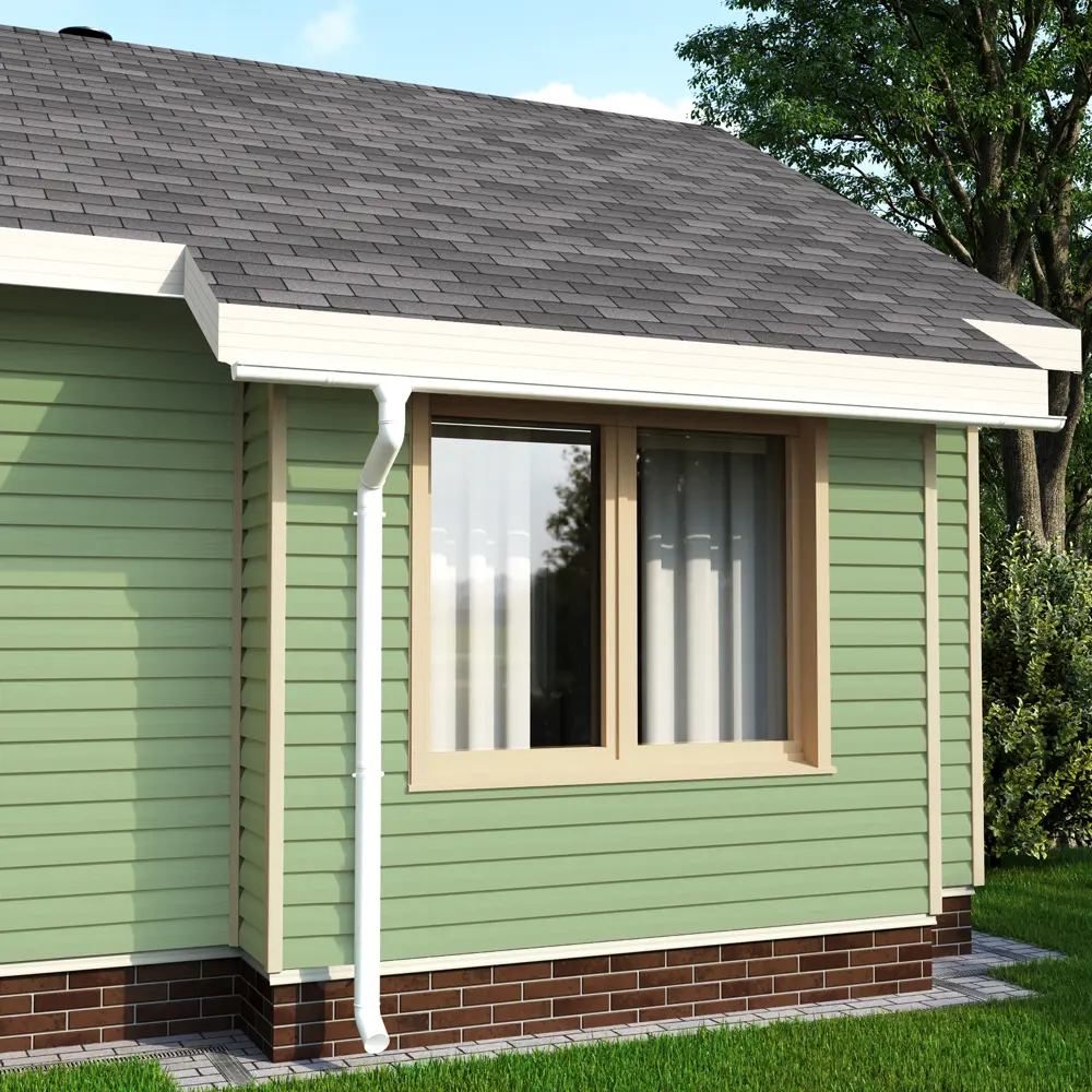 83577513 Сайдинг виниловый Artens Брус 3 м Зеленый 0.609 м² STLM-0041936  - Вид №2