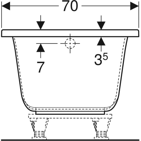 554.304.01.1 Прямоугольная ванна Geberit Renova Plan Geberit  - Вид №31