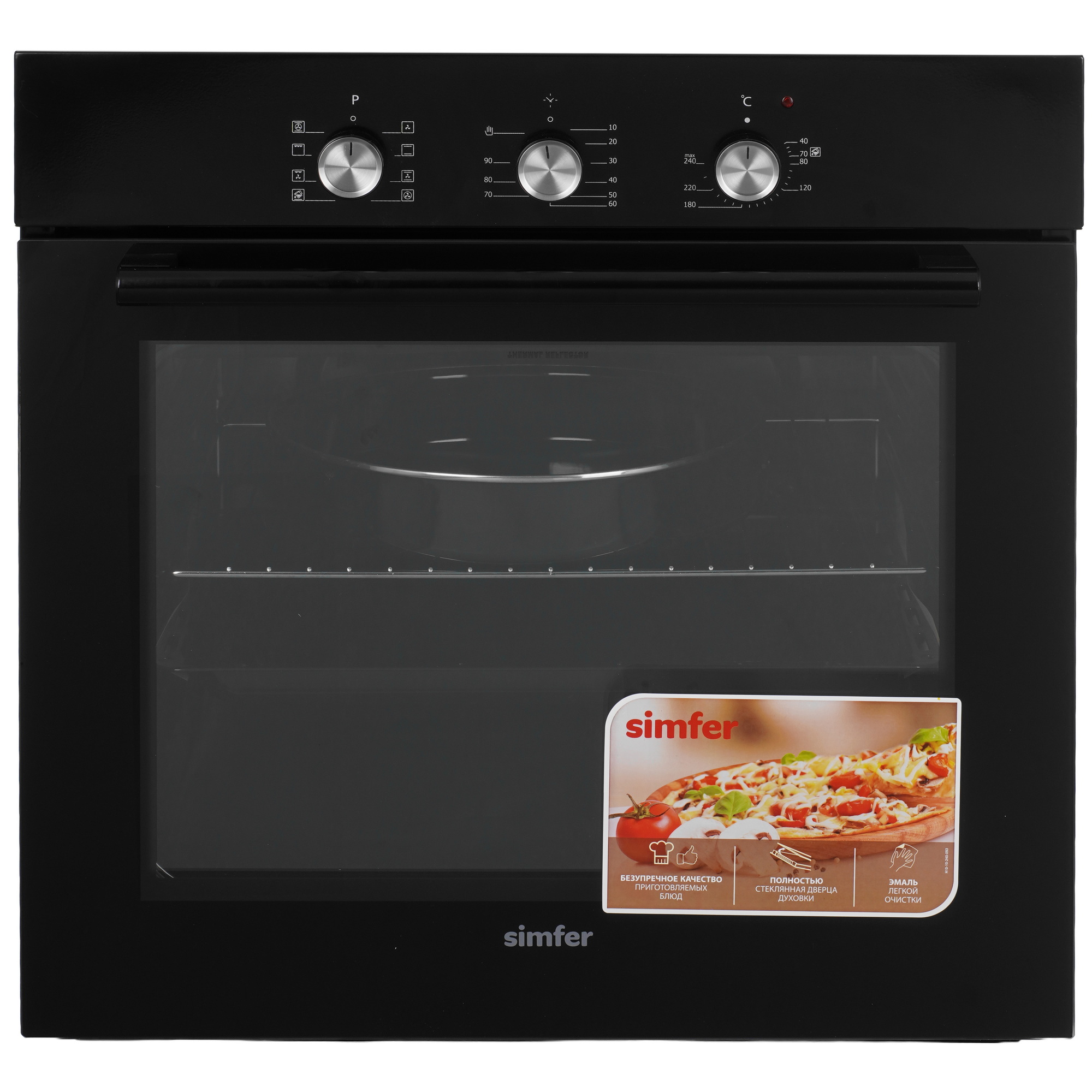 9280270 Духовой шкаф электрический Simfer B6EB19071 + Варочная поверхность газовая Simfer H60N40B570 STDN-0023549 - Вид №1