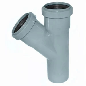 Тройник канализационный ПВХ Д32х32мм 45 градусов