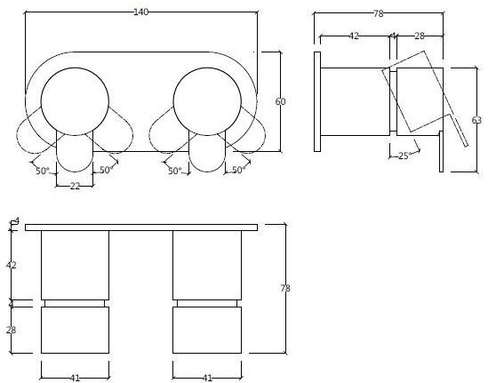 Water Evolution Смеситель для ванны / душа из хромированной латуни Clip sun-id-1408899 - Вид №3