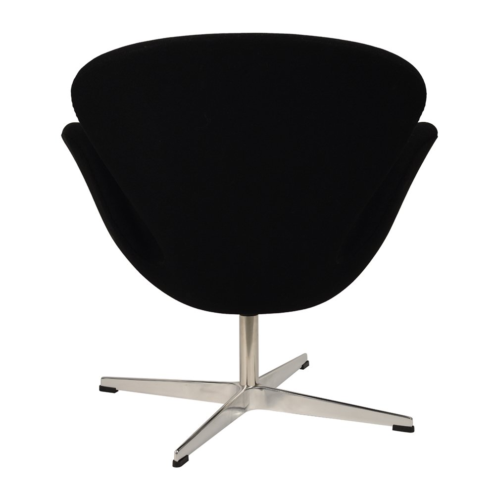 Кресло дизайнерское черная шерсть Arne Jacobsen Style Swan Chair SOHO DESIGN ДИЗАЙНЕРСКИЕ, SWAN 131545 Черный  - Вид №3