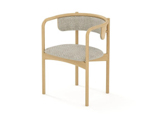 Стул из массива дерева с подлокотниками