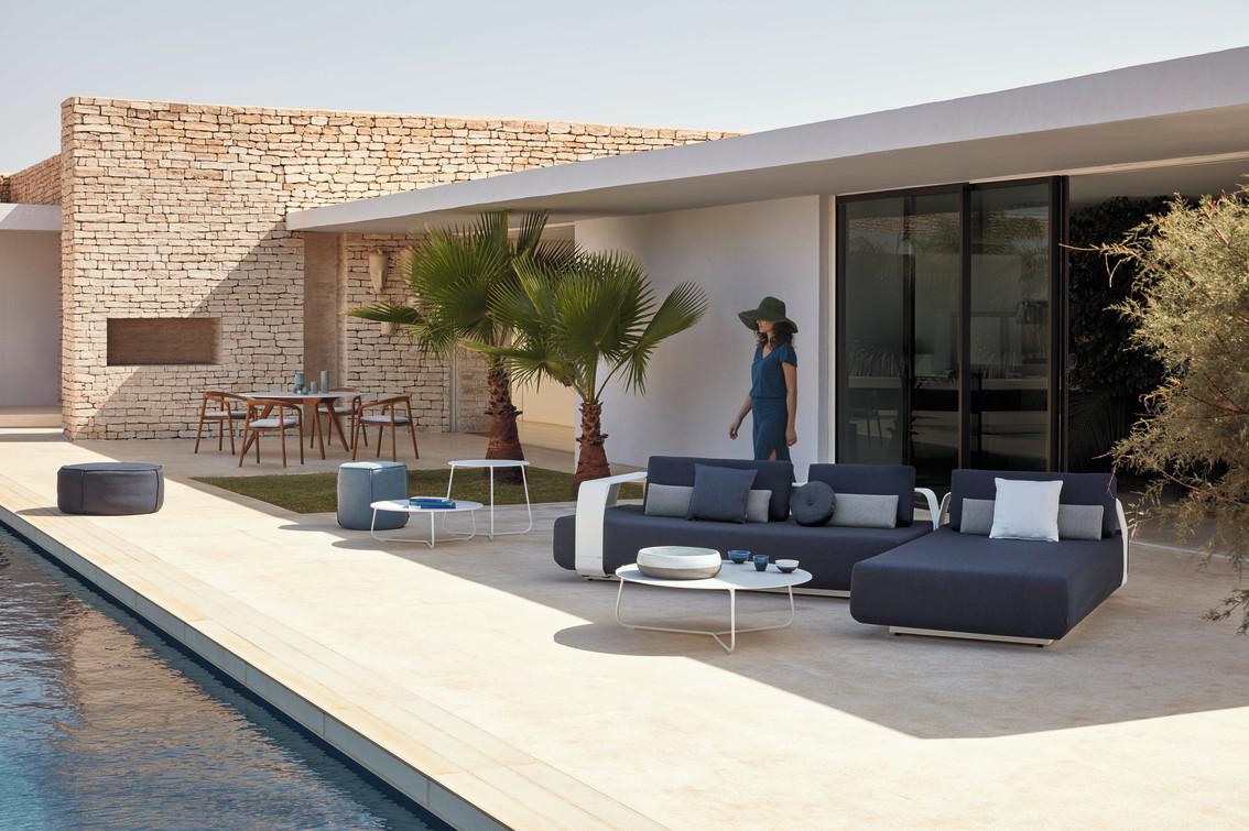 MNST982 Обеденный стол teak ⌀100см Manutti Torsa - Вид №34