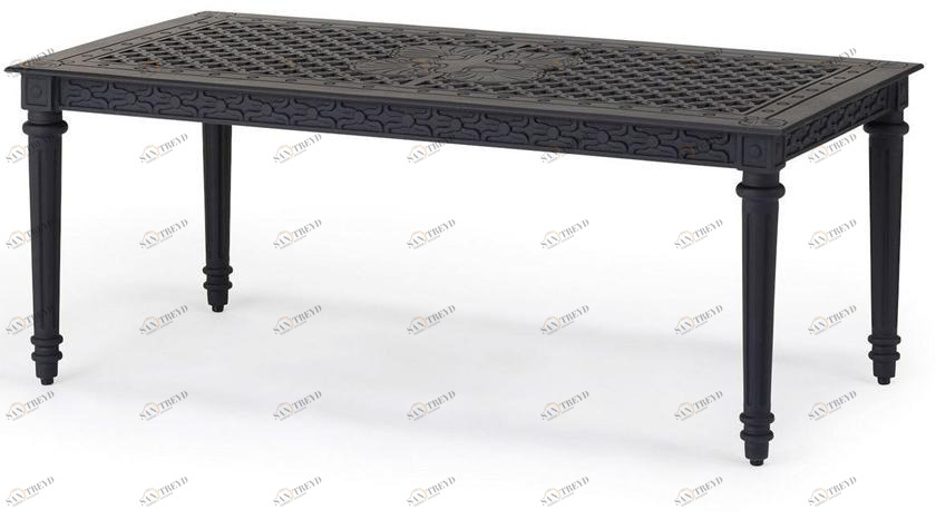 Oxley's Furniture Прямоугольный алюминиевый садовый столик Grande Grct