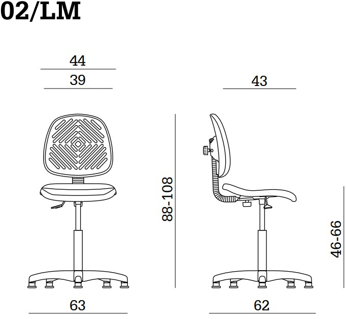 Linea Fabbrica Офисный стул из полиуретана со спинкой Working sun-id-1398158 - Вид №2