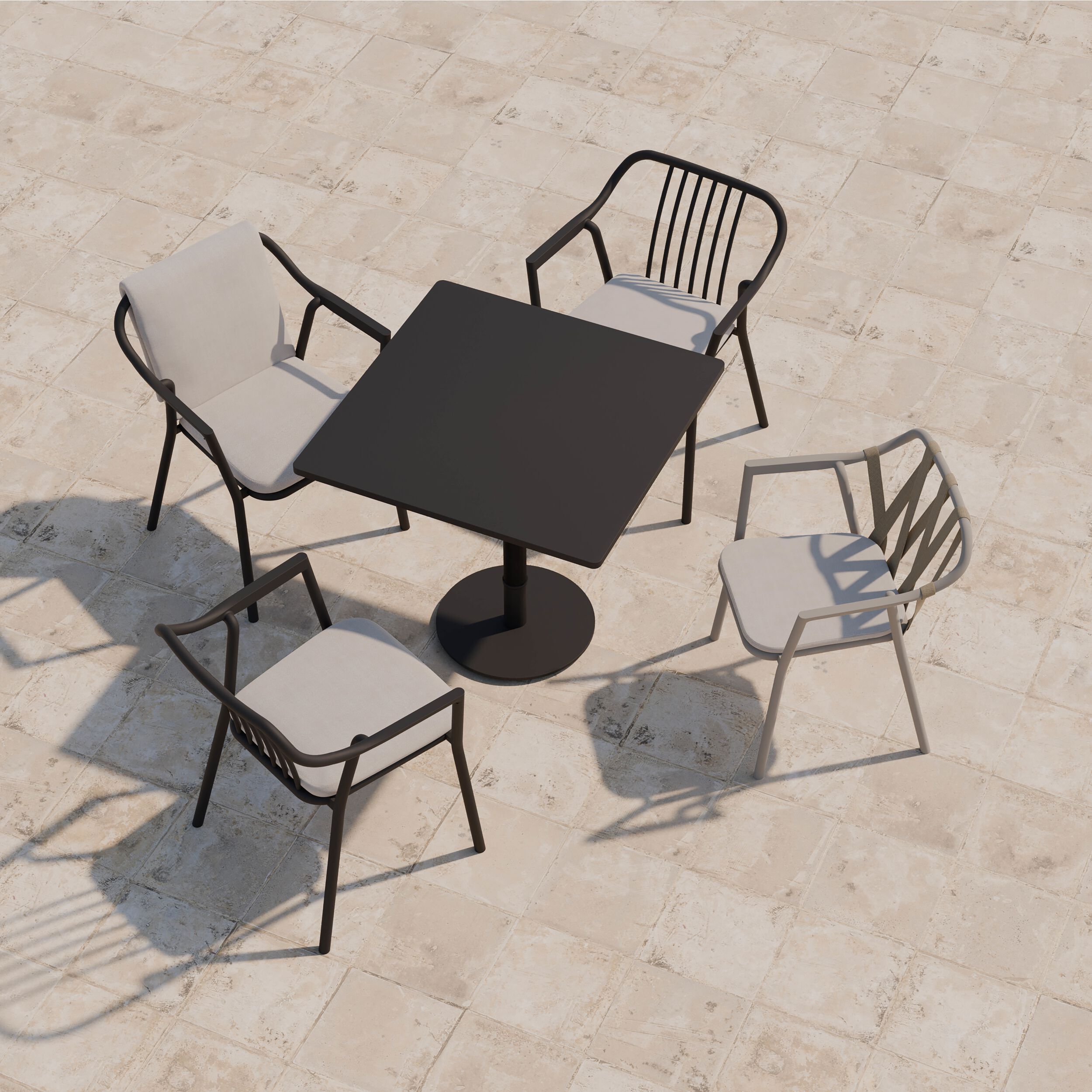 Алюминиевый садовый стул Sunbrella® с подлокотниками YAAZ Monte ARCH-00138219 - Вид №3