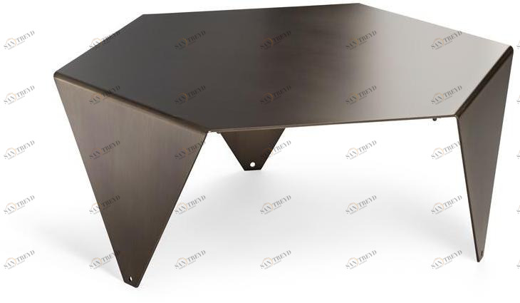 VGnewtrend Низкий шестиугольный металлический журнальный столик sun-id-1480694
