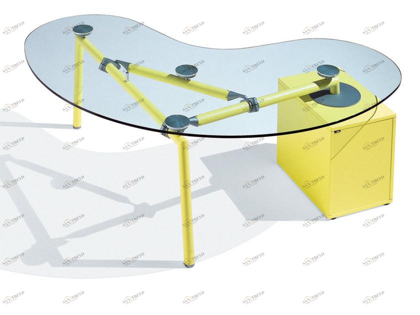 NEWTOM by Ultom Стеклянный стол с ящиками Isotta sun-id-1362517