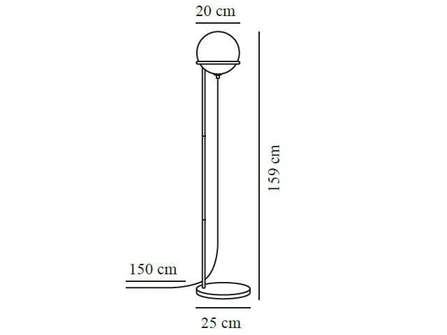 Торшер из стекла и металла Nordlux Wilson ARCH-00133268 - Вид №3