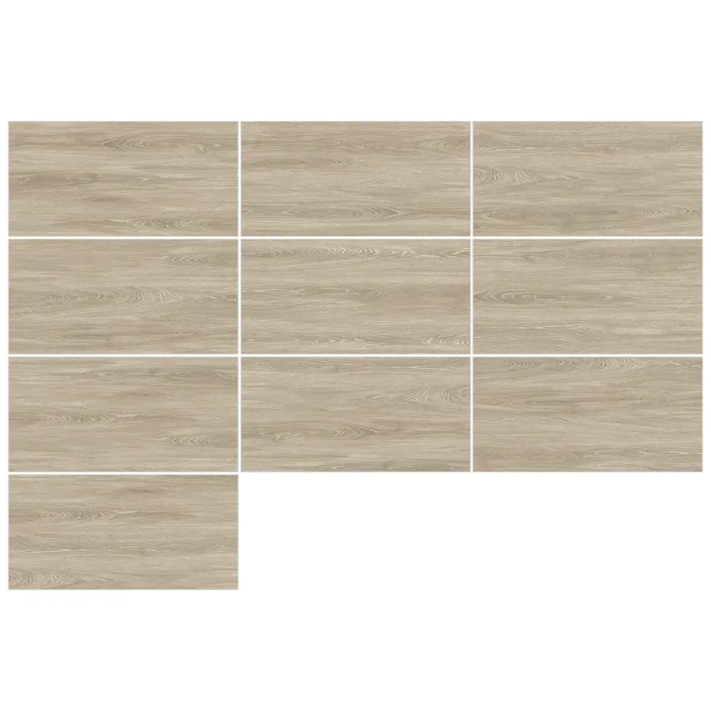 Глазурованный керамогранит Alma Ceramica Woodstory 04 60x120 см 1.44 м² матовый цвет бежевый 89458827 STLM-2183541 - Вид №2