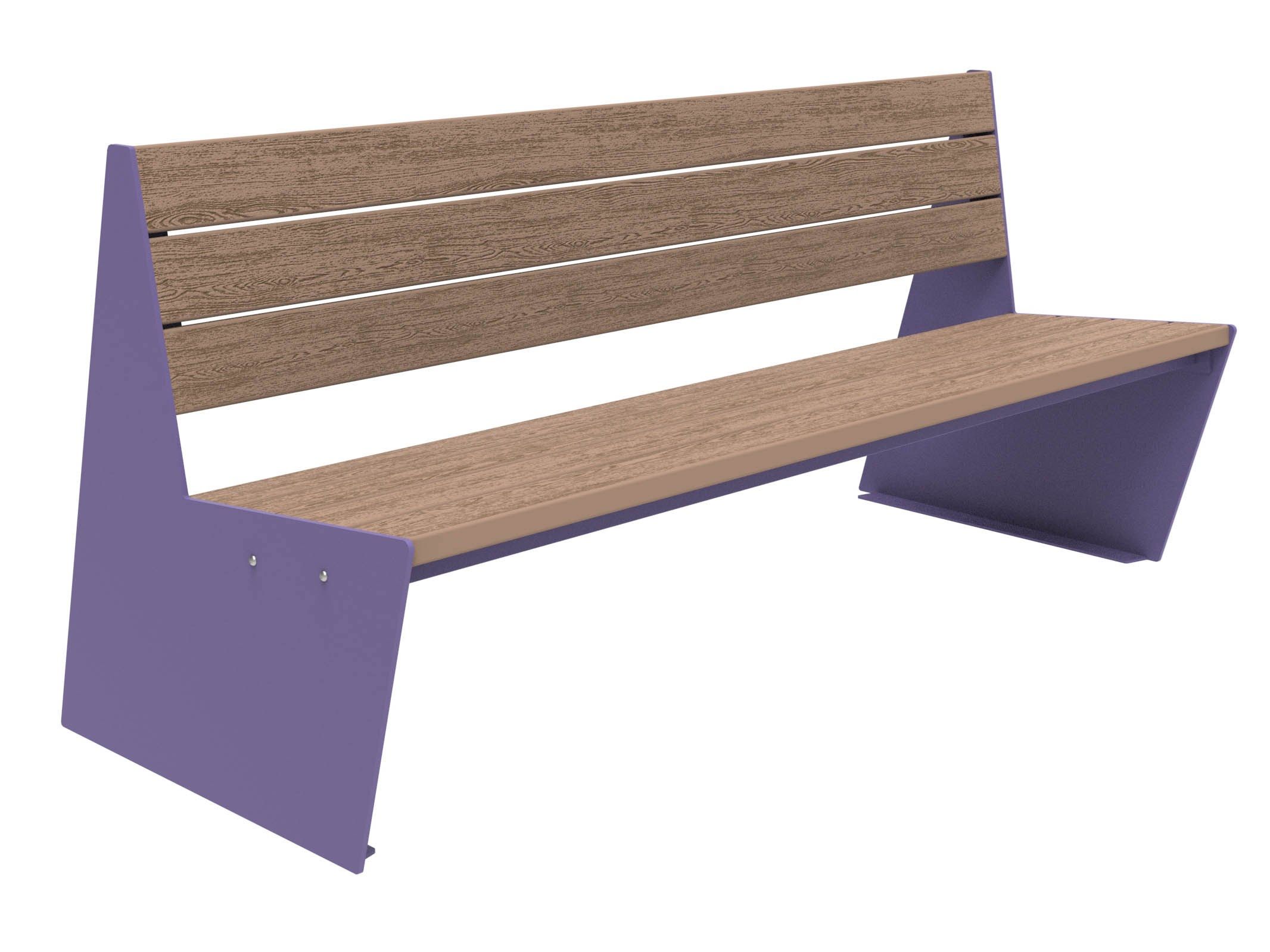 Скамья WPC со спинкой Lazzari Sharp ARCH-00095832 - Вид №5