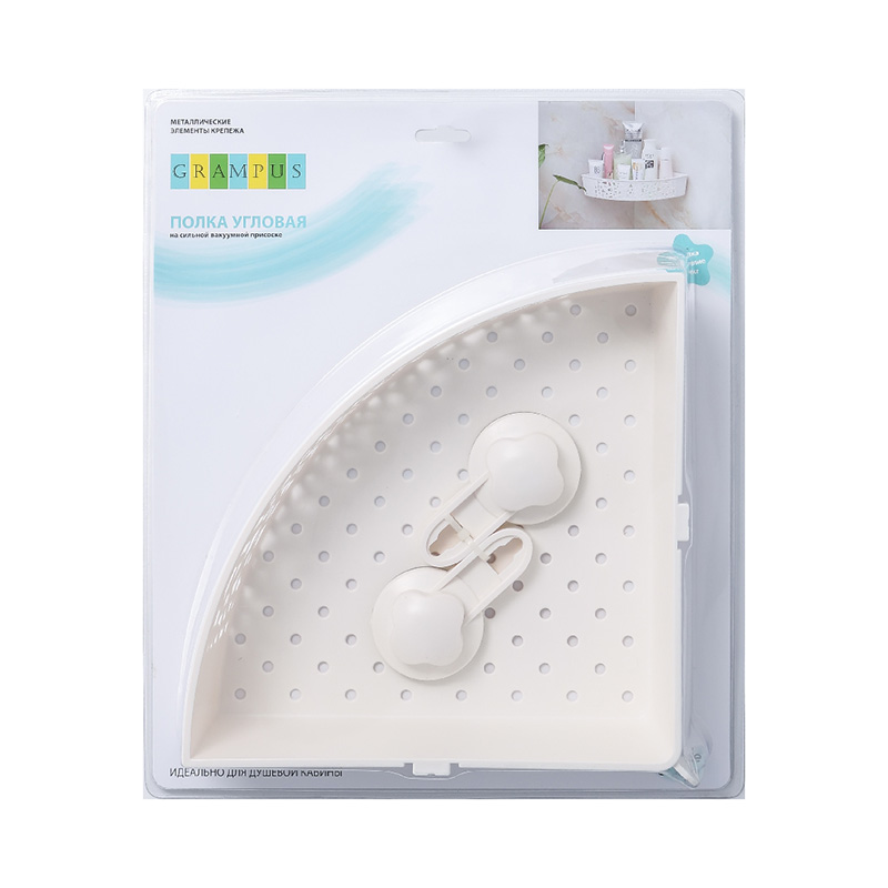 Полочка угловая одноэтажная Grampus ПЛАСТИК GR7086 - Вид №1