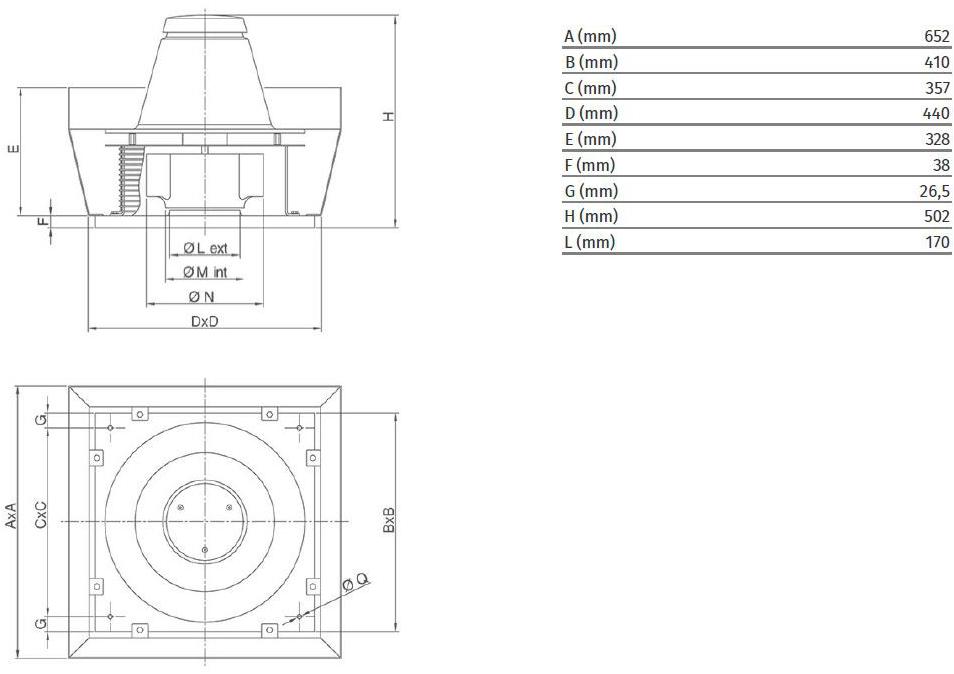Vortice Центробежный крышный вентилятор с вертикальной разгрузкой Torrette tr-e-v 15181 - Вид №1