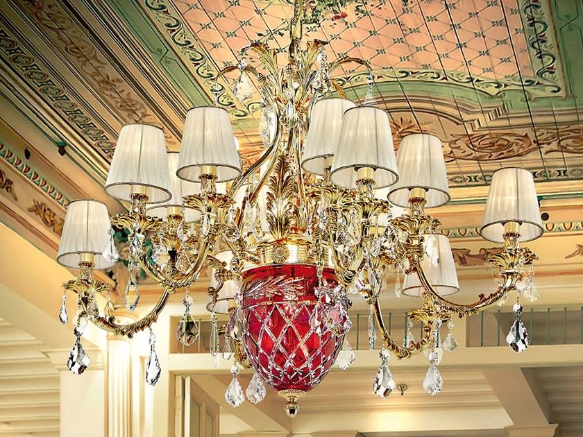 Possoni Illuminazione Люстра с градиентом из чистого золота с кристаллами swarovski® Lara 4400/12+3 - Вид №1