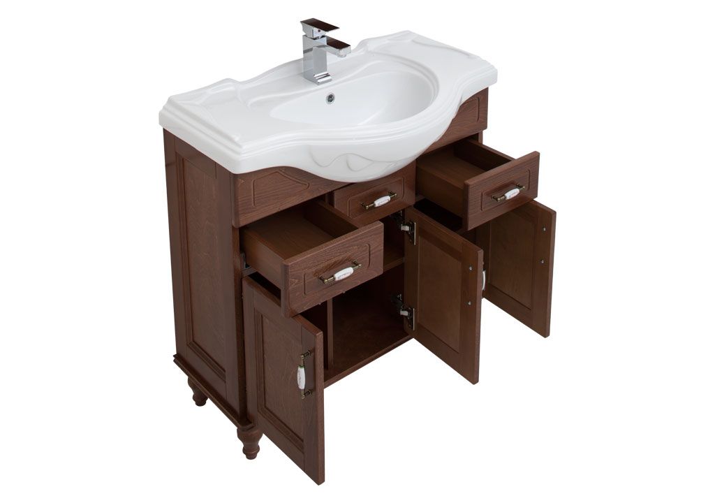 Тумба с раковиной Aquanet Амелия S 85 орех 0018606900183871 - Вид №3