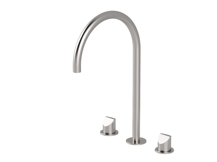 Смеситель для раковины с 3 отверстиями из нержавеющей стали Radomonte Dun ARCH-00102926