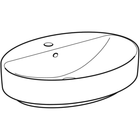 500.772.01.2 Накладная раковина Geberit VariForm овальной формы, с полкой для отверстия под смеситель Geberit  - Вид №1