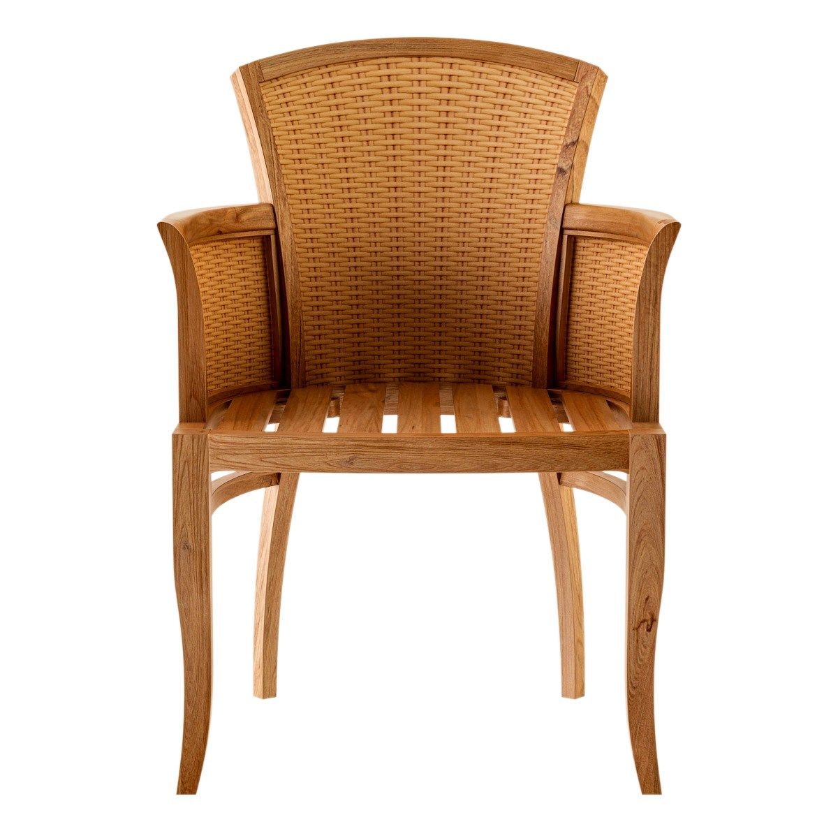 Садовый стул из тикового дерева Deco с подлокотниками ASTELLO Tournesol ARCH-00144837 - Вид №2