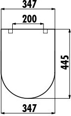 KC1603.01.1400E Крышка дуропласт с микролифтом LARA ЧЕРНАЯ МАТОВАЯ Creavit Lara - Вид №1