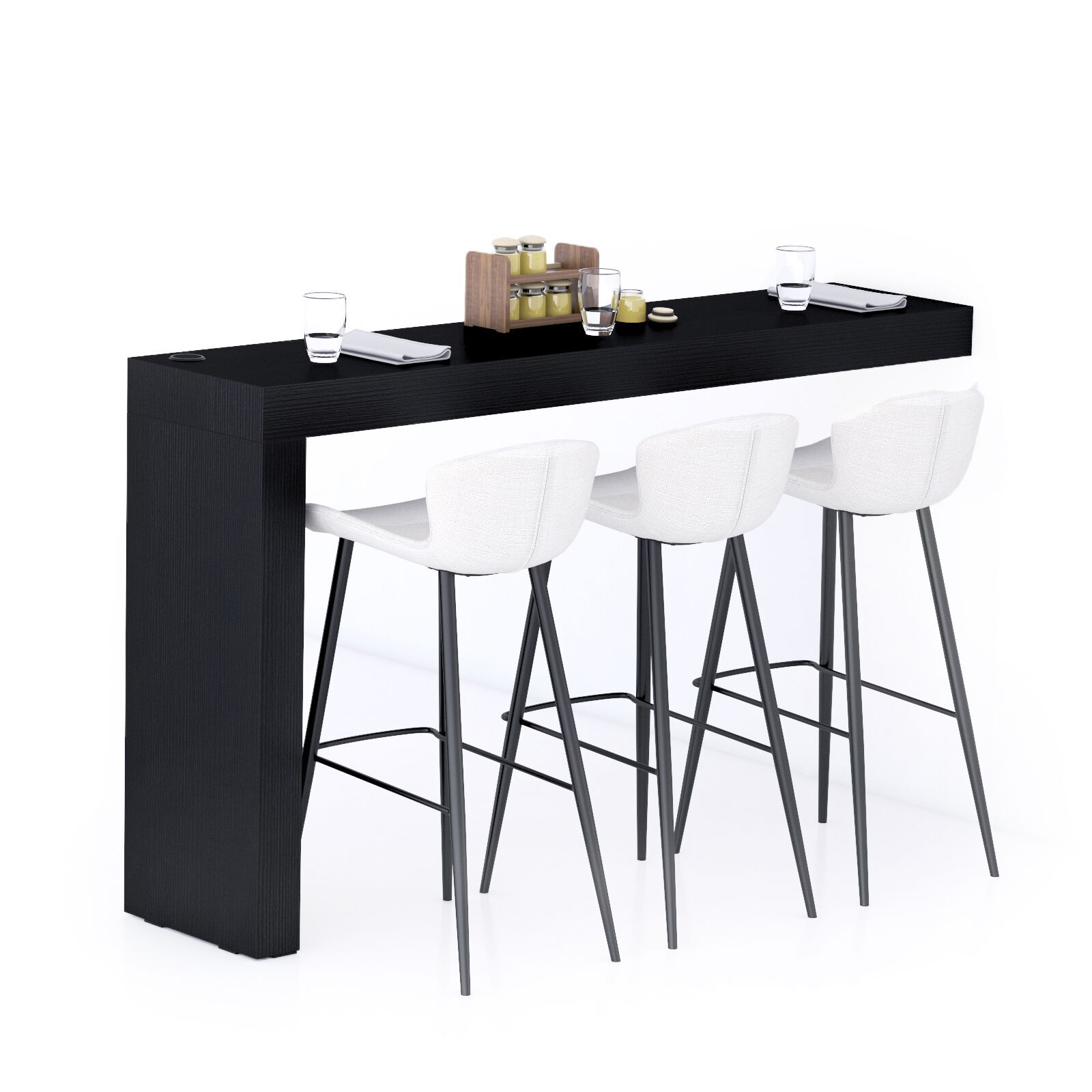 Высокий стол на полуострове в меламине с беспроводным зарядным устройством Mobili Fiver Evolution ARCH-00028433 - Вид №22