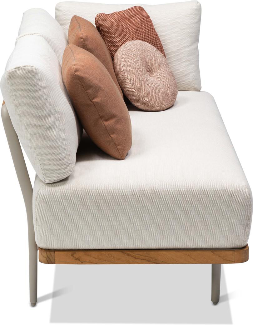 MNST1201 Левое угловое двойное сиденье кремень teak Manutti Flex - Вид №2