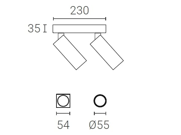 Регулируемые потолочные металлические светодиодные прожекторы ZAVA K CEILING 2 JOITED ARCH-00110998 - Вид №2