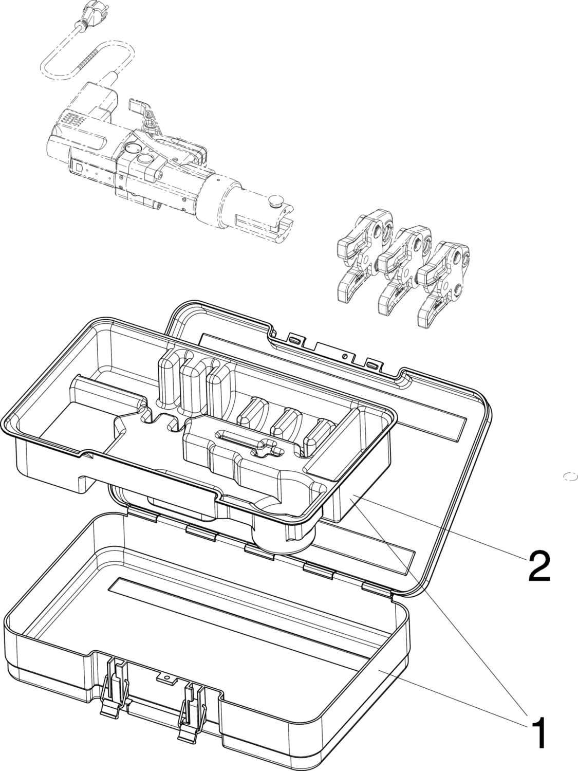 487 461 1) Модель 2280.3 Трубопроводные системы  Системные пресс-инструменты  Системные пресс-инструменты  Блок питания от сети / 230 В Santreyd  - Вид №2