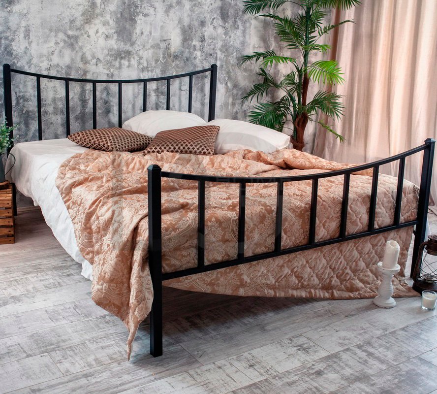 Кованая двуспальная кровать 180х200 с двумя спинками черная "Ринальди" FRANCESCO ROSSI РИНАЛЬДИ 134659 Черный  - Вид №2