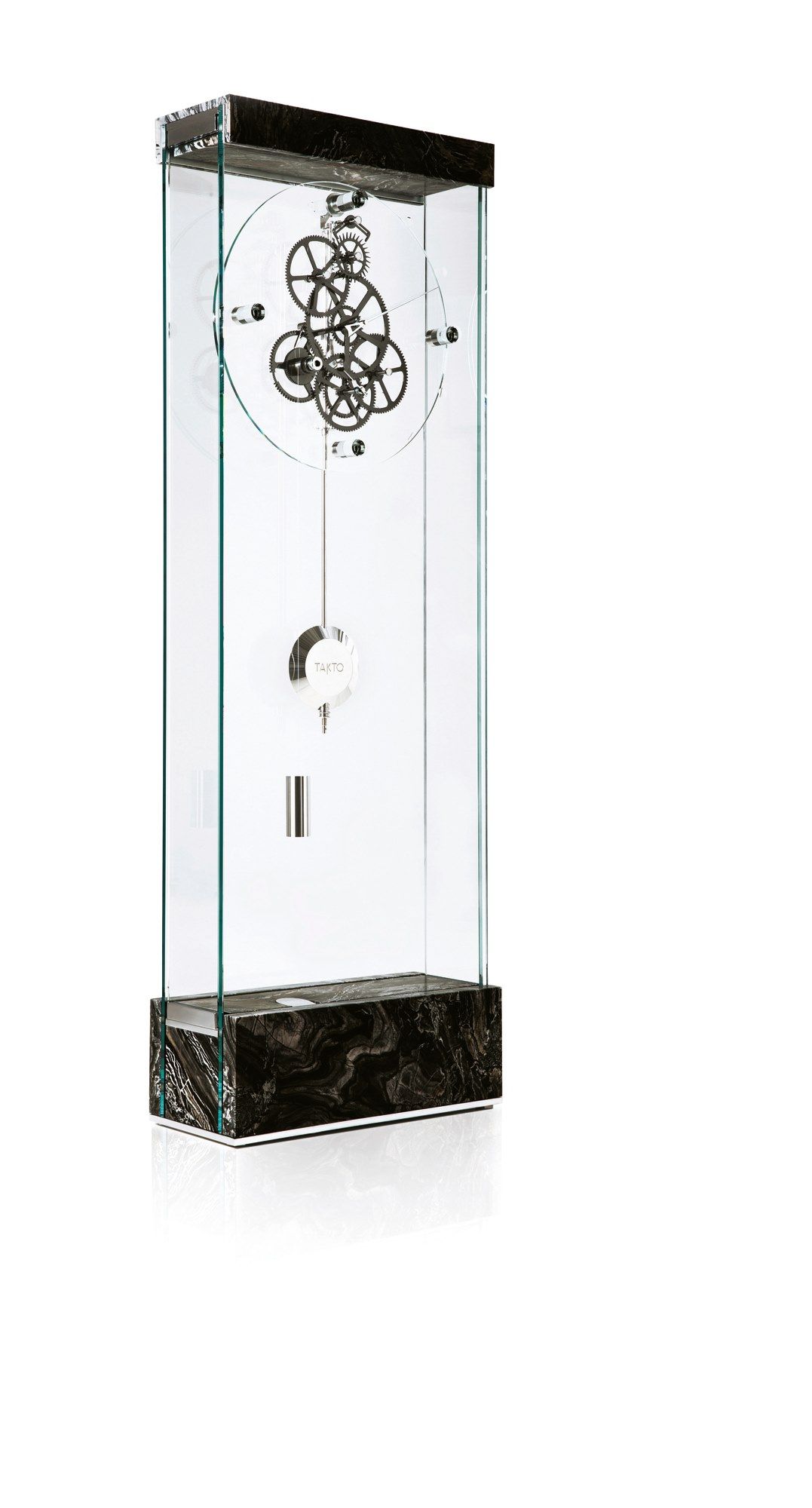 Напольные маятниковые часы из закаленного стекла и металла Teckell TAKTO ADAGIO ARCH-00054124 - Вид №1