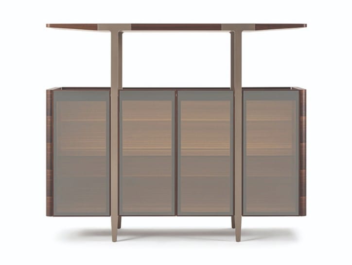 Деревянный и стеклянный шкаф с распашными дверцами Turri Domus ARCH-00144364