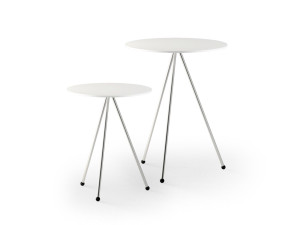 Круглый журнальный столик из нержавеющей стали и стекла