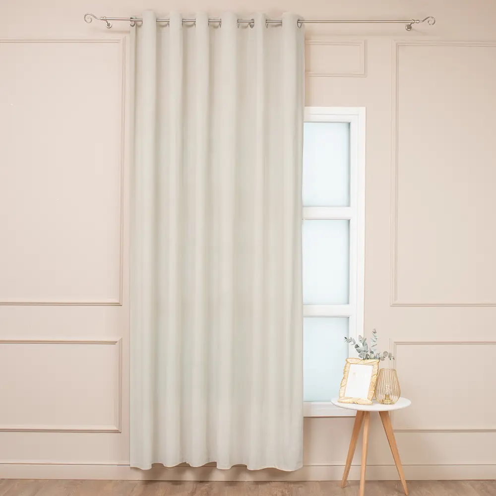 AMORE MIO Штора на люверсах шампань 200x280 см для спальни 89433203 STLM-1584001