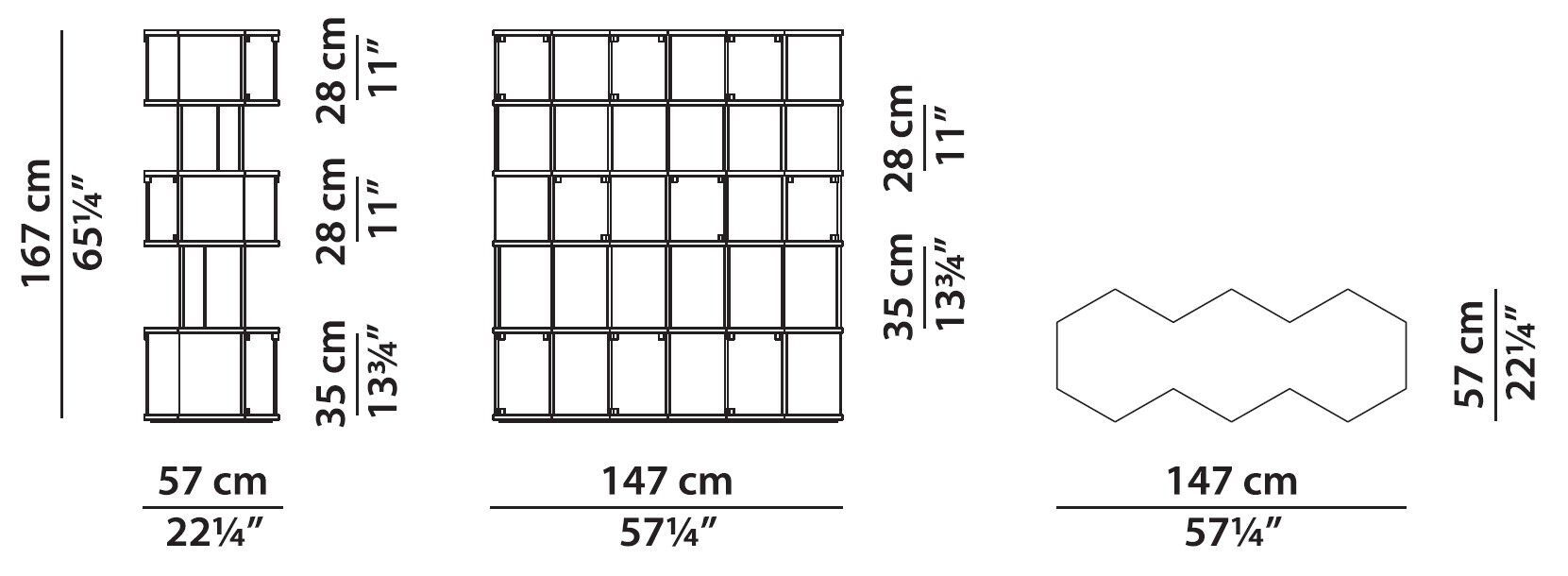 Книжный шкаф с двусторонним напольным покрытием Baxter HIVE ARCH-00045786 - Вид №6