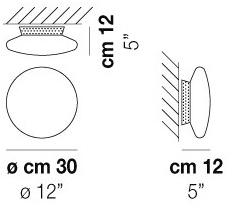 Vetreria Vistosi Потолочный светильник из сатинированного стекла Moris sun-id-1408986 - Вид №1