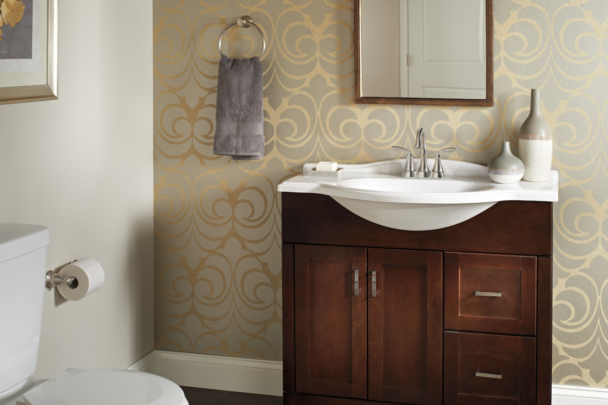 25962LF-SS-ECO Смеситель для ванной комнаты с двумя ручками Delta Faucet Mandara Нержавеющая сталь  - Вид №2