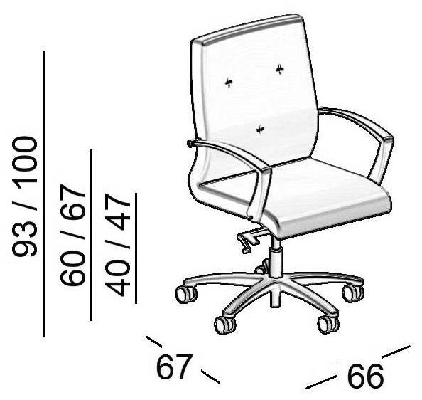 Luxy Офисное кресло поворотное с подлокотниками One On3 - Вид №3