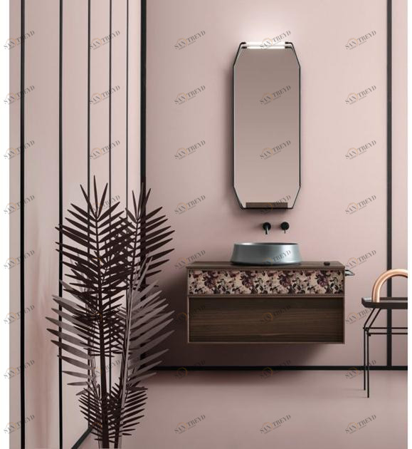 Cerasa Шкафчик для ванной с тканевыми фасадами Des sun-id-1399206