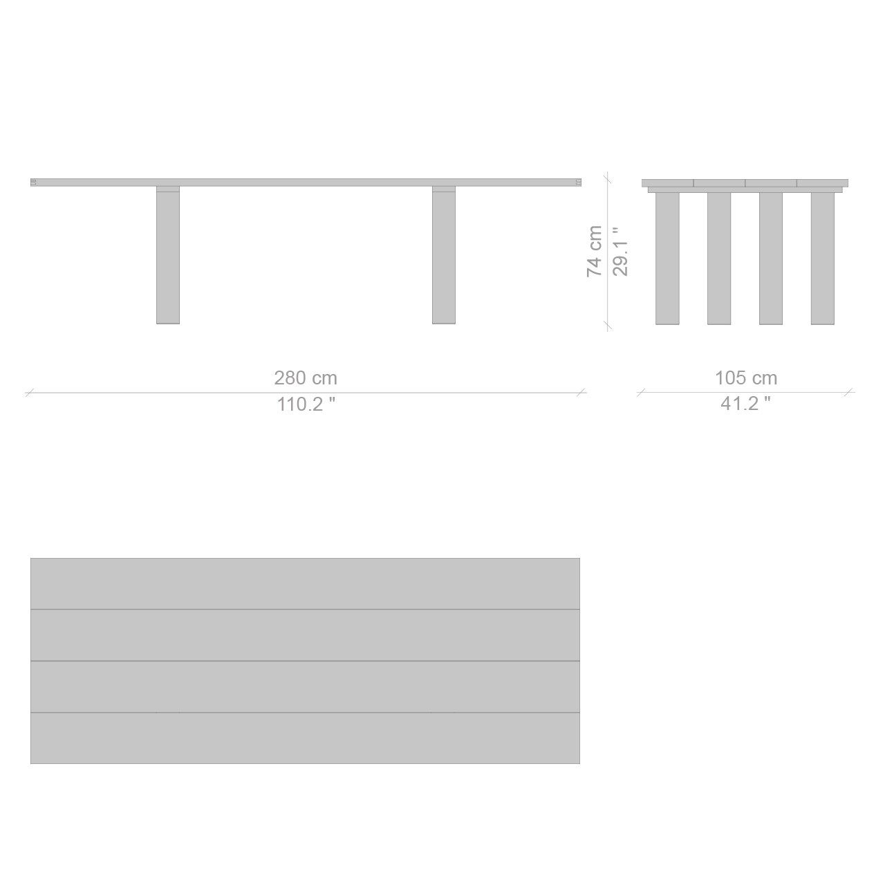 Rectangular solid wood dining table CASSINA LA BASILICA ARCH-00049058 - Вид №7