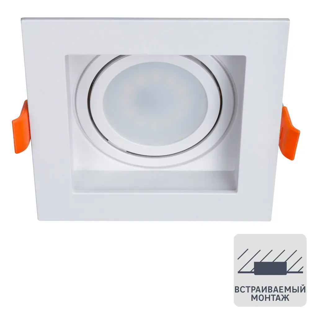 Светильник точечный встраиваемый Arte Lamp Simplex под отверстие 70 мм 2 м² цвет белый 82807704 STLM-2146872 