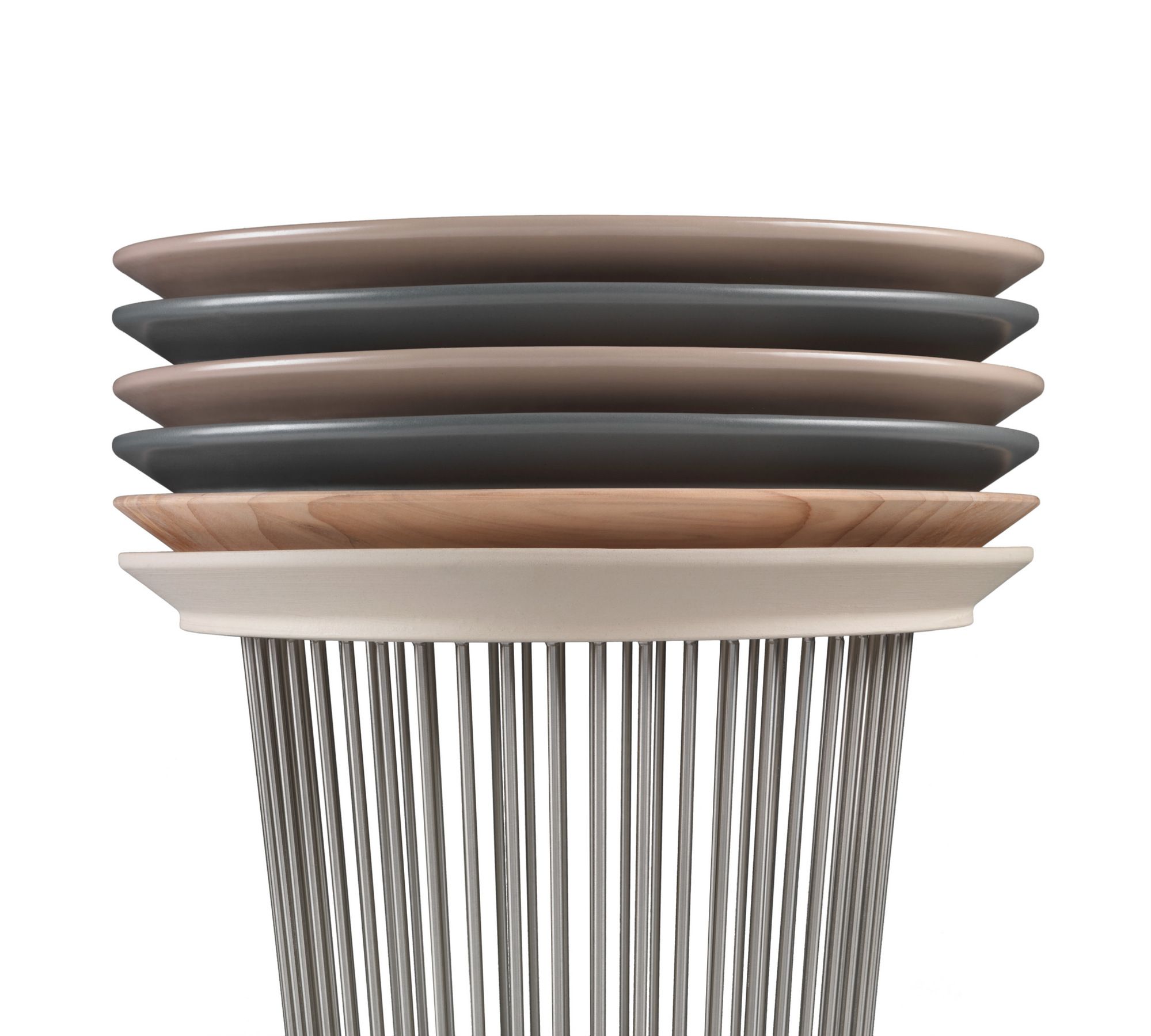 Круглый журнальный столик с металлической основой и керамической столешницей Flexform Berry ARCH-00062336 - Вид №1