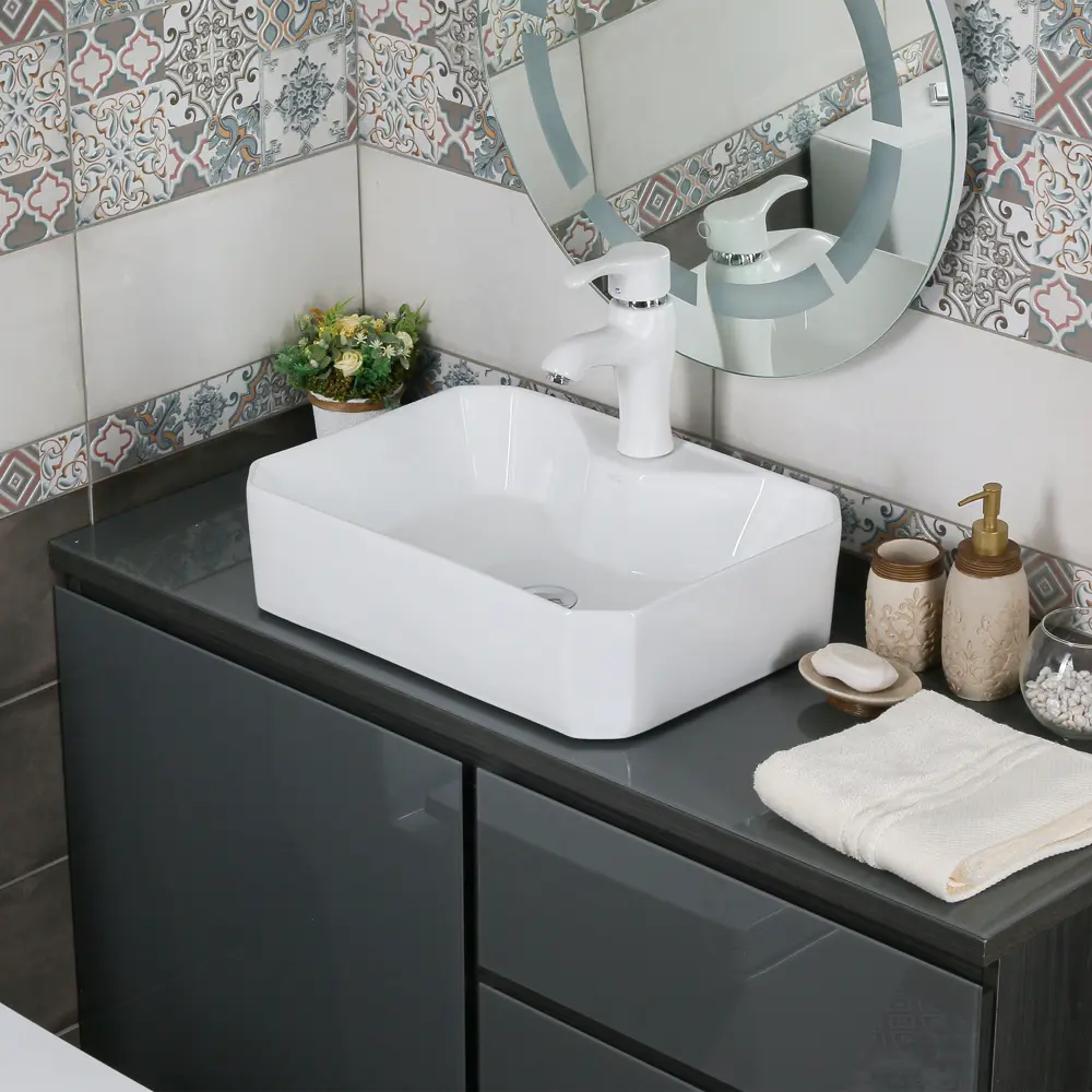 Melana MLN-320341 — прямоугольная керамическая раковина для столешницы 83514092 STLM-0041636 - Вид №4