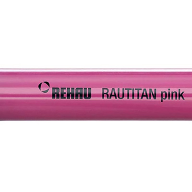 Труба полиэтиленовая с кислородным барьером PE-Xa/EVAL RAUTITAN pink REHAU 16х2,2 бухта 120м 136042120