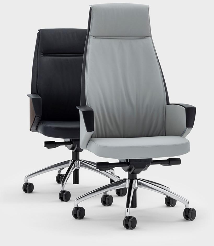 Viganò Поворотное кожаное кресло руководителя со средней спинкой Grace sun-id-1468377 - Вид №4